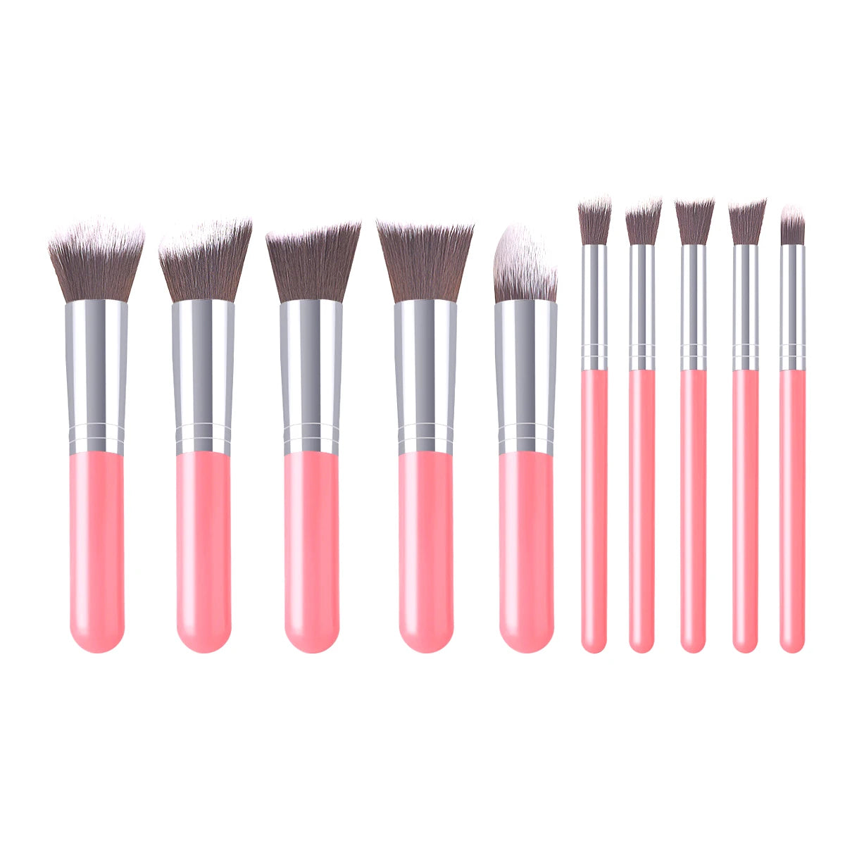 New 10pcs /set Makeup Brushes Set Powder Foundation Wood Handle Eyeshadow Eyeliner Lip Brush Professional Cosmetics Tools