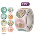 500 Pcs/Roll Wholesale Easter Theme Novelty Sticker Egg Rabbit Self-adhesive Roll Party Gift DIY Children Dress up