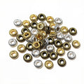 50pcs/lot Antique Gold Silver Plated Ball Crimp End Beads Dia 5mm Stopper Spacer Beads for Diy Jewelry Making Findings Supplies