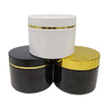 Dia.89 PET Black Wide Mouth Bottle 200g 250g 300g Empty Plastic Cream Jar Face Facial Cream Pot Cosmetic Packaging Container