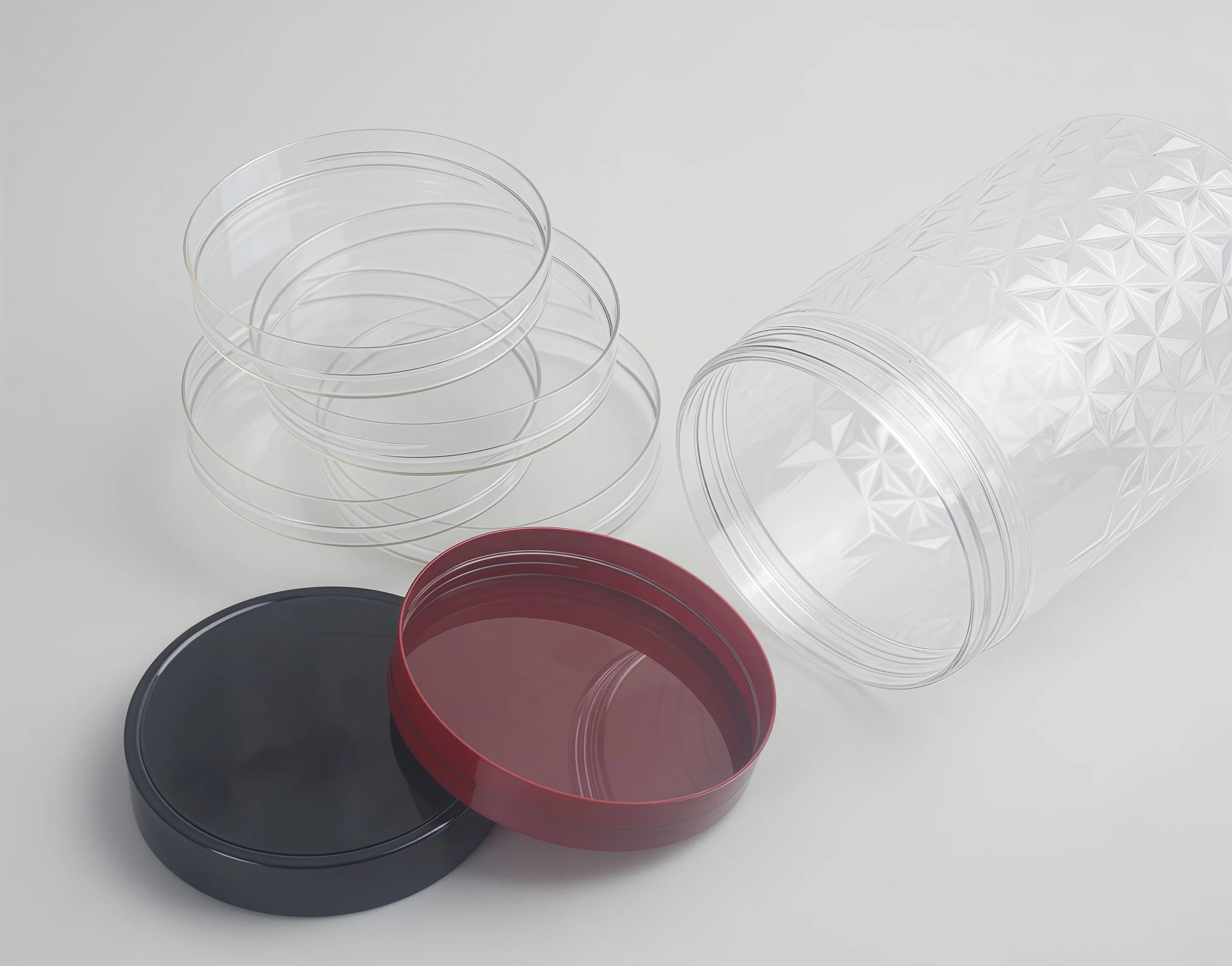 Transparent Wide Mouth Plastic Jar Cap Round Cap