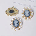 Custom 7-8mm Women's Real Gold Plated Brooch Zircon Stone Pearl Crystal Rhinestone Trendy for Weddings Parties Engagements Made