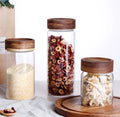 Coffee & Tea Set Glass Bottles Wholesales Kitchen Food Storage & Container Jar Bottles With Screw Lid