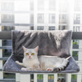 Plush L-shaped Cat Hammock Cat Bed Hanging Bedside Stool Window Sill Cat Mat