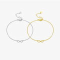 FUAMAY Wholesale 925 Silver Infinity Style Classic 18K Gold Plated 925 Silver Minimalist Infinity Ring Permanent Bracelets