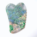 DIY Good Supplier Private Logo Customized logo Spiky Moss Agate Square Shape gua sha set in New Shape