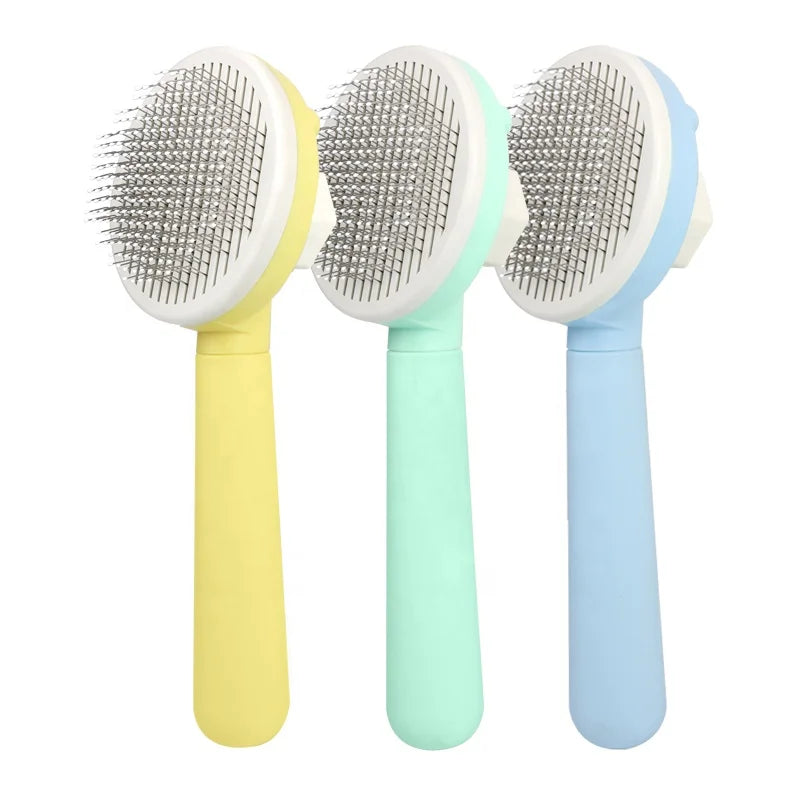 Factory Wholesale Plastic Self Cleaning Pet Pin Brush Cat Dog Grooming Slicker Brush With Sticky Beads