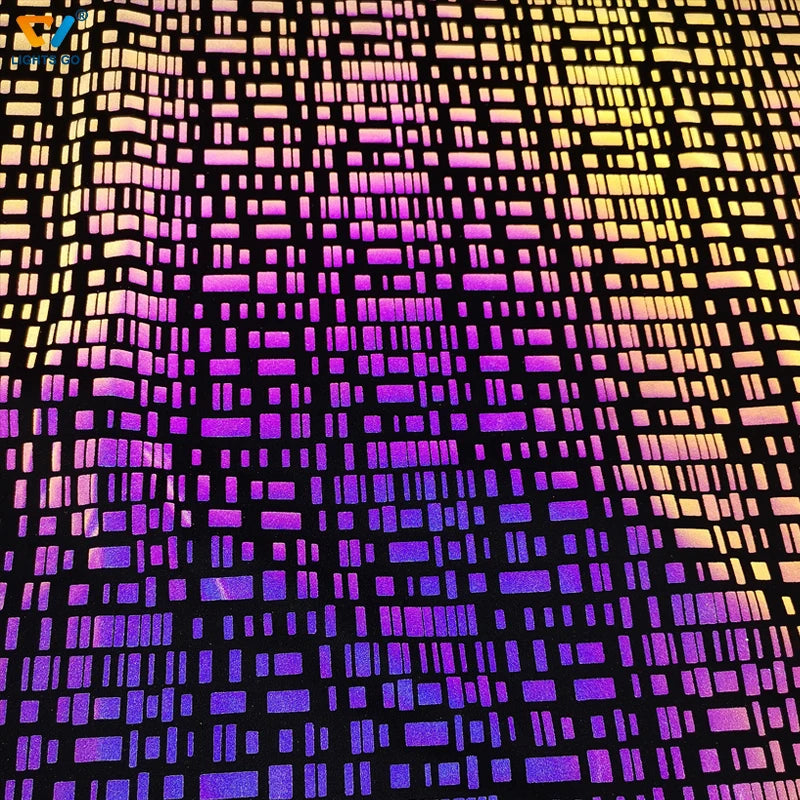 Wholesale High Visibility Colorful Reflective Polyester Fabric Print Rainbow Waterproof Sewing EN20471 Certified 0.12mm Thick MegaBDM