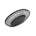 Black Oval Fast Food Baskets Plastic Storage Basket Bin