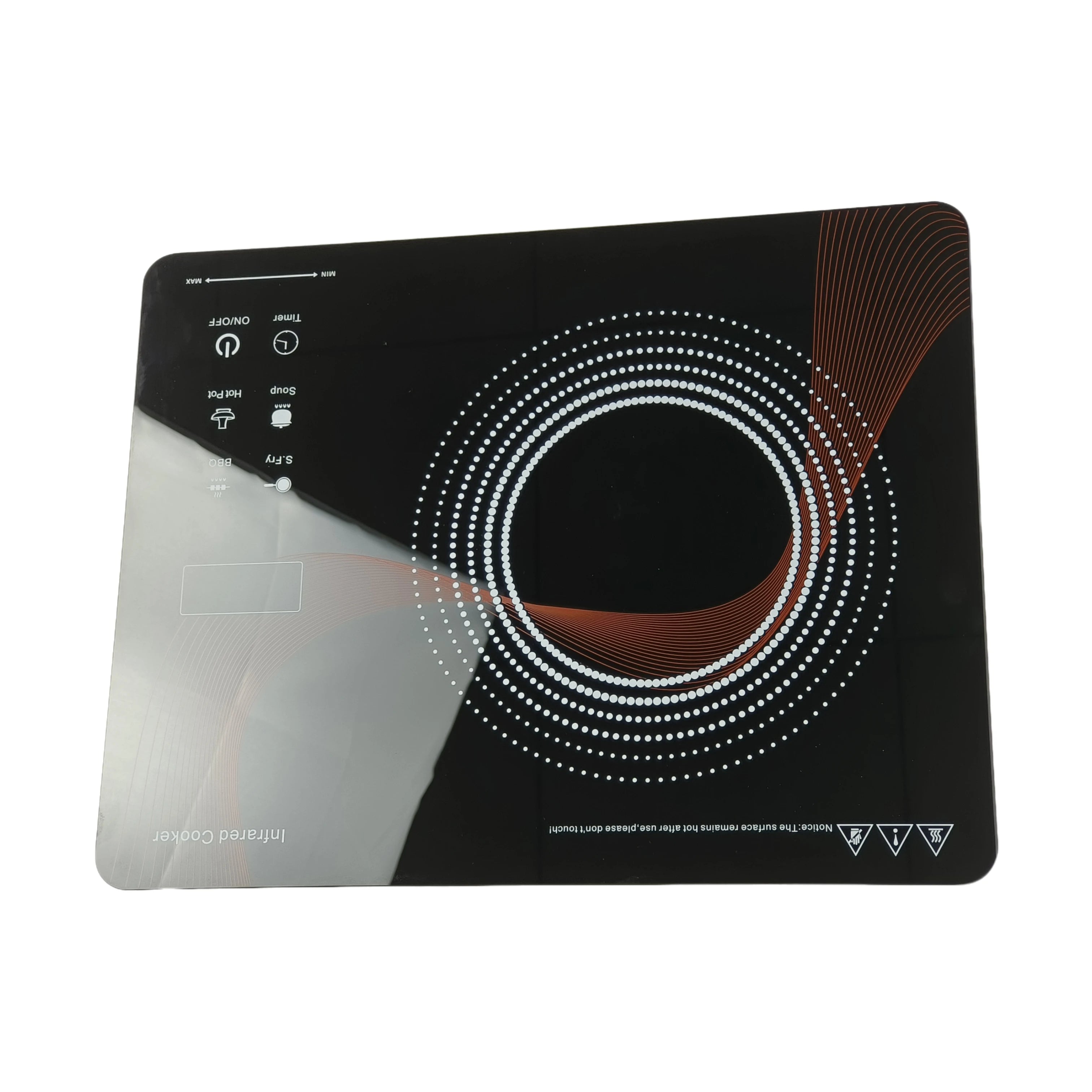Black and White High Temperature Resistant 4mm 6mm Microcrystalline Glass Ceramic Glass for Electric Heating Plates