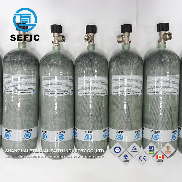 SCBA CE/EN Approval 6.8L/300Bar/4500psi Carbon Fiber Cylinder for Composite Gas Cylinder