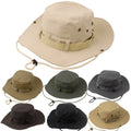 Cotton Stone-Washed Safari Bucket Hat Double-Sided Foldable Sun Boonie Beige Streetwear for Fishing Outdoor Sports