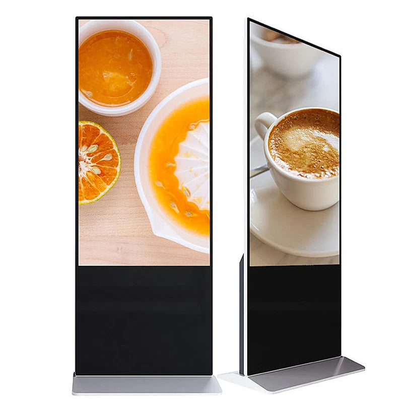43inch Digital Signage Media Player Floor Stand Digital Totem with Split Screen and Remote Control Display Advertisement