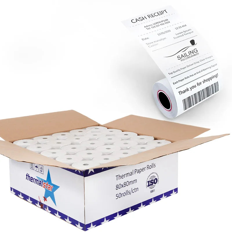 2020 Hot Sell 80x80mm Thermal Ticket Pos Paper Rolls Thermal Paper Rolls MegaBDM