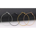 Boho Textured Stainless Steel Thin Round Hoop Dangle Earring Rich Colors Sizes Diy Beaded Beads Fringe Pin Hoops Women Earrings