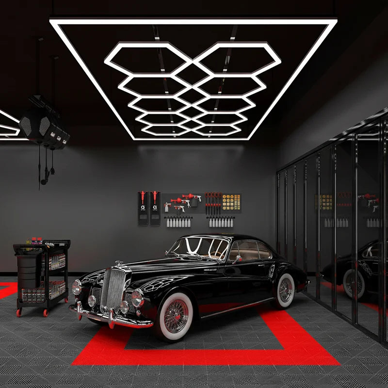 Best Selling Industrial Lighting ZT1048  Detailing Car Workshop Hexagon LED Light for Ceiling