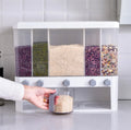 Household Grid Square Rice Bucket 20-35L PP Plastic Detachable Divided Whole Grain Storage Box