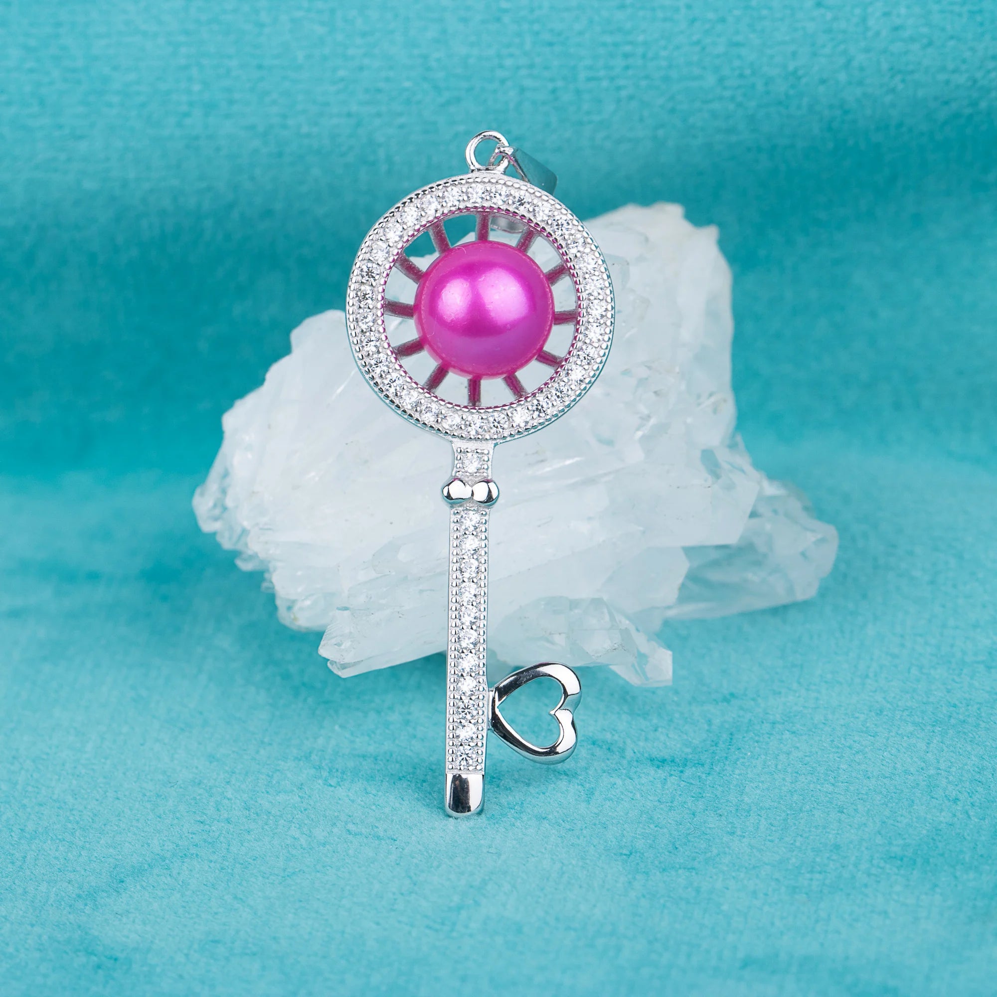 P030547 DIY 8-11mm Natural Freshwater Pearl Pendant Accessory 925 Sterling Silver Engagement Jewelry Necklace for Women