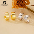 ICEBELA Hot Sale 925 Sterling Silver Earrings Fine Jewelry 18k Gold Plated Chunky Huggie Classic Hoop Earrings for Girls Women