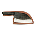 High Carbon Steel Butcher Cleaver Boning Fillet Kitchen Serbian Knife Viking Handmade Forged Chef Almazan Knife with Leather Bag