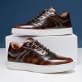 High Quality Retro Genuine Leather Men's Shoes Plus Size Flat Sport Casual for Daily Wear Anti-Slip Spring Winter