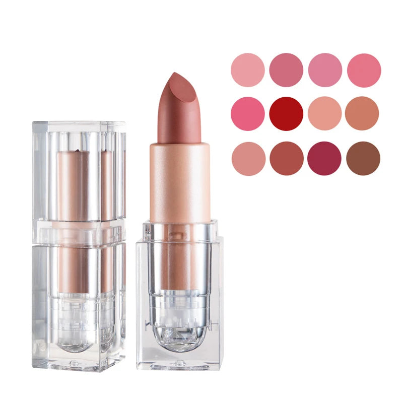 Custom Vendor Maquillaje Rouge a Levre 24 Hours Lip Tint Private Label Waterproof Nude Lazy Mousse Velvet Matte Lipstick MegaBDM