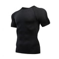Men's Slim Solid Pattern Athletic Training Tee Shirt Quick Dry Breathable Gym Workout Baselayer Casual Short Sleeve 220 Grams