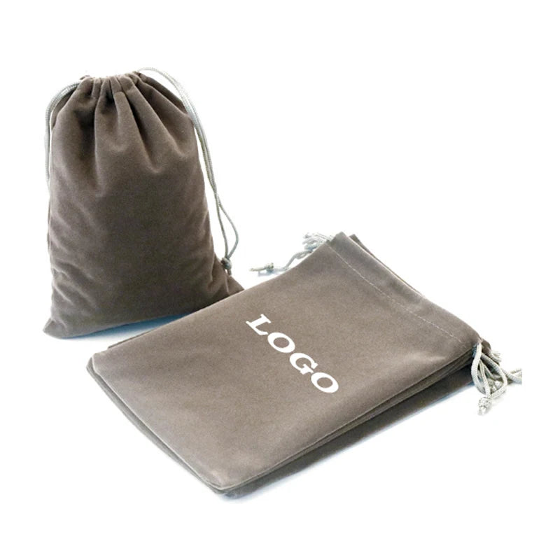 China Factory Gift Bag Custom Jewelry Pouch With Drawstring Velvet Pouch Cord Bag Cloth Packing Wholesale Velvet Bag