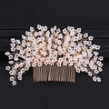 Women Pearl Crystal Bridal Comb Graceful Women Pearl Wedding Head Accessories
