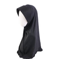 Wholesale Custom Logo Hair Accessories Stretchy Muslim Visor Turban Hijab Solid Color Polyester Spandex Turban for Women