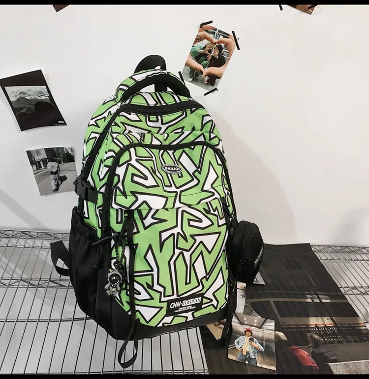 Fashion Waterproof Polyester Solid Color Eco-friendly 20-36L Unisex Student Backpack for Junior High School Students