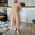 African Evening Ramadan Abaya Dubai Kaftan Muslim Hijab Dress for Women Four Seasons Lightweight Breathable Loose Fit Polyester
