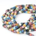 Natural Volcano Lava Stone Cube Square 8mm Loose Crafts Beads Lot for Jewelry Making DIY Bracelet Pendant Accessory