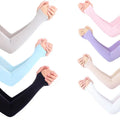Outdoor Sun Protection Anti UV Cycling Driving Golf Elastic Cooling Ice Silk Arm Sleeves for Women Men
