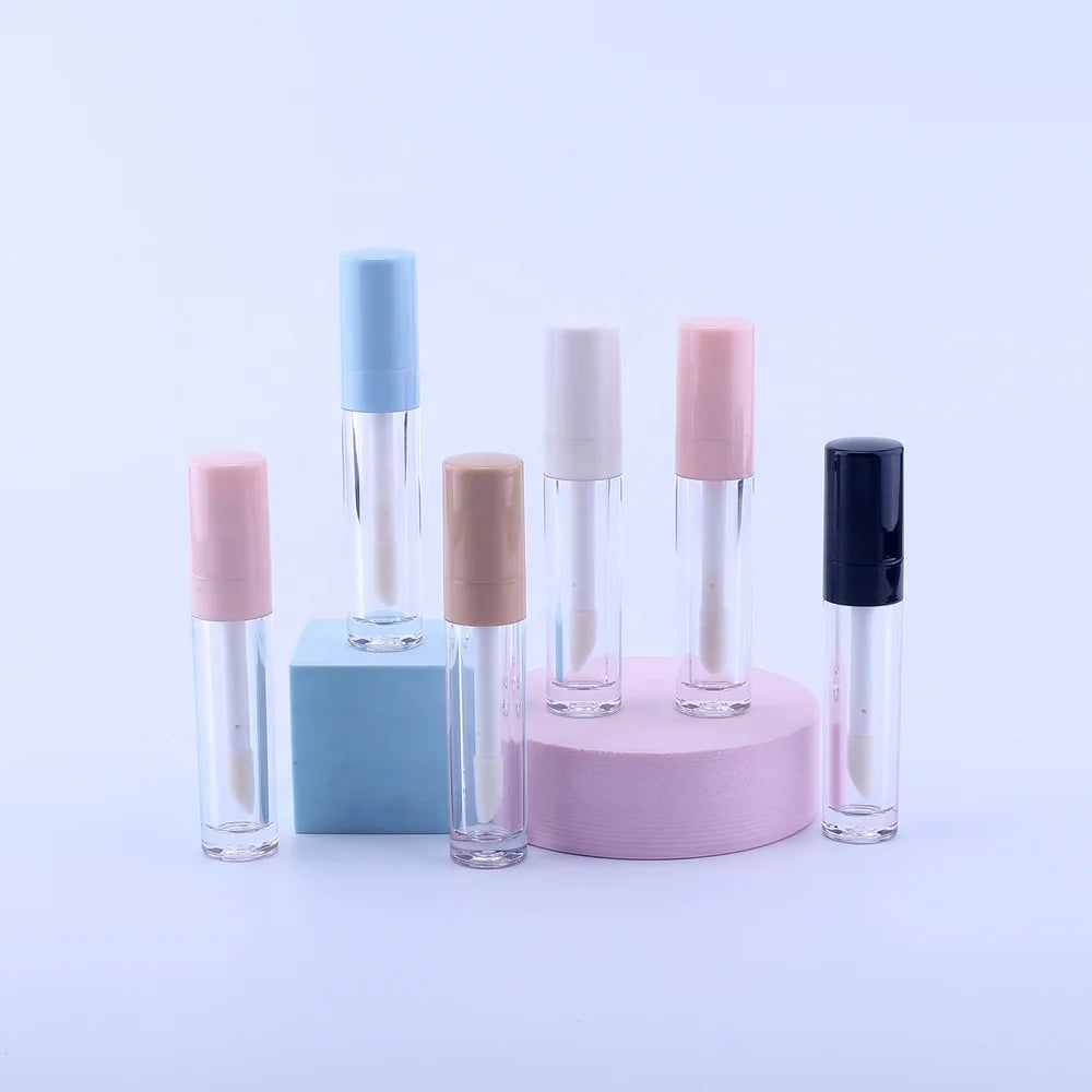 Factory Direct Custom Logo 10ml Big Brush Lip Gloss Tube DIY Empty Plastic PE Lip Gloss Tube Bottles