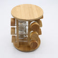 Rotating Seasoning Rack Bamboo Wood Spice Holder Kitchen Multi-layers Seasoning Bottle Storage Rack