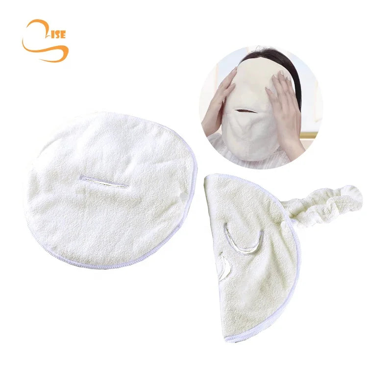 New Arrival Fluffy Soft Cloth Face Steamer Towel Moisturizing Wholesale Reusable Facial Beauty Mask for Women Girls