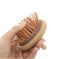 New Arrival Custom Small Bamboo Wood Scalp Massager Hair Brush Mini Detangling Paddle Straightening Travel Compact Design