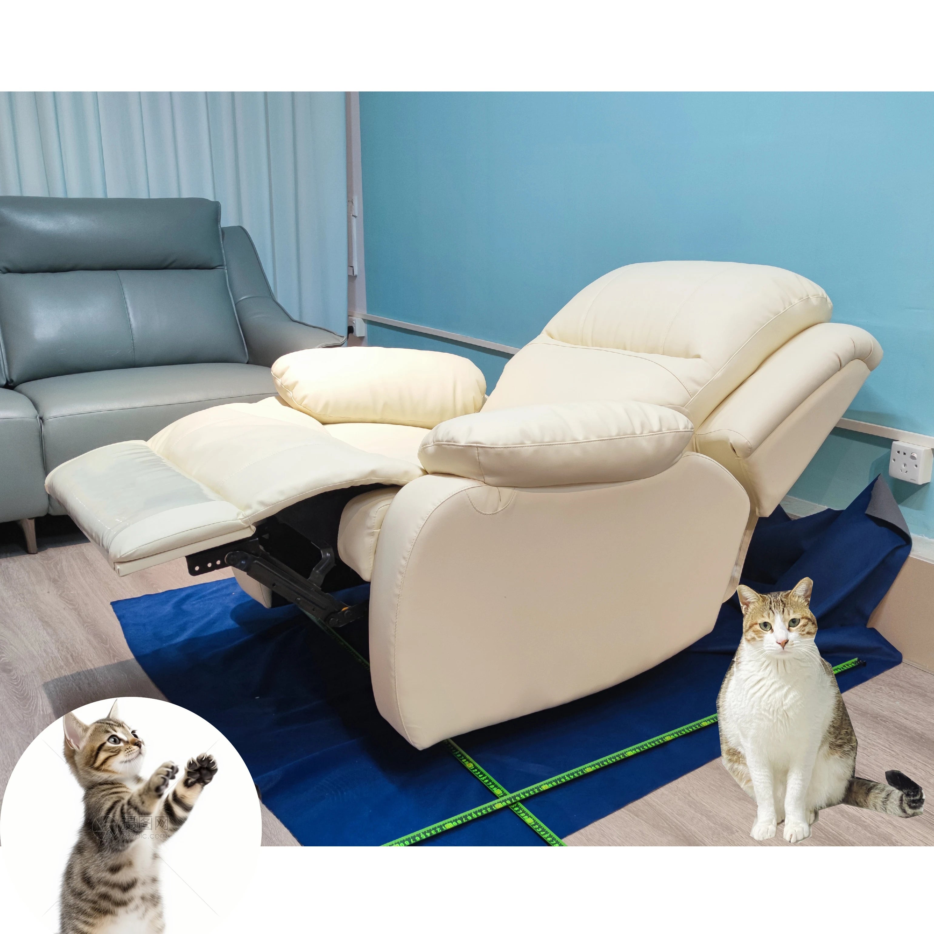 New Arrival Fabric Material Adjustable Leisure Single Manual Rocking Swivel Power Electric Recliner Sofa Chair for Commerical
