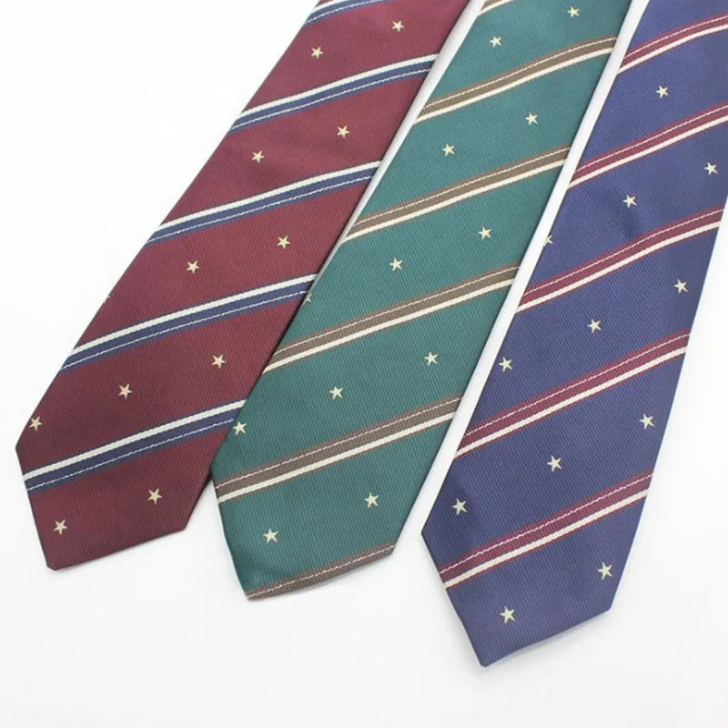 Fashion Classic Business Men's Tie Custom Strip Polyester Woven Men's Tie Custom 100% Silk Necktie