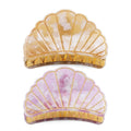 Ins Hot Scallop Hair Clip Bobby Pins Geometric Acetate Claw Clips Two Size Spot Wholesale Popular Hair Claw