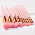 Premium Synthetic 10pcs Pink Makeup Brush Set Professional Makeup Tools Foundation Eyebrow Powder Make up Brushes