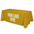 Custom 4ft 6ft 8ft Logo Table Cover Wholesale Fitted Polyester Tablecloth Trade Show Table Throw