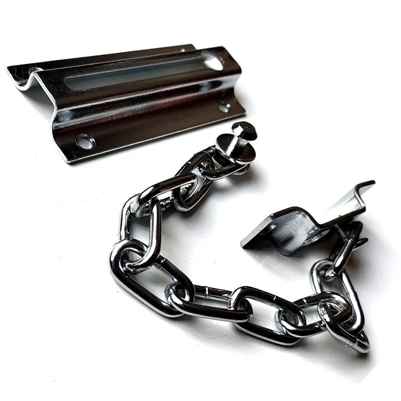 Modern Brass Hotel Door Safety Latch and Garage Security Door Chain with Easy Installation for Entrance Door (220mm)