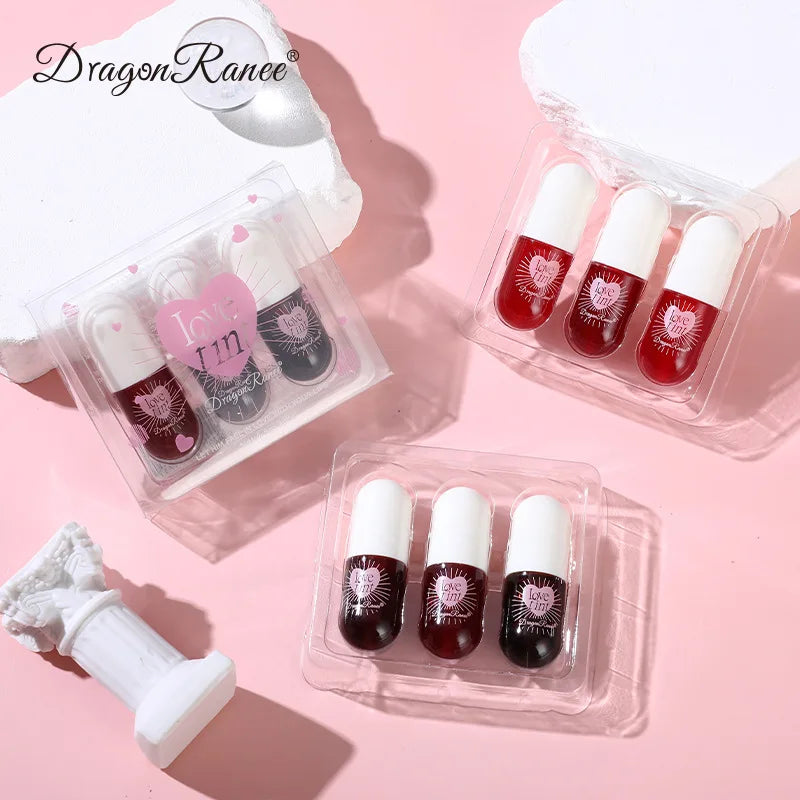 Dragon Ranee 3pcs Lip Glaze Velvet Matte Liquid Lipgloss Mini Wholesale High Pigmented Lipgloss