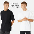 OEM Custom Print logo 100% Pure Cotton t Shirts White Blank Plain Tshirt Short Sleeve Unisex Plus Size Men's T-shirt for Men