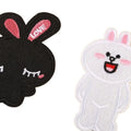 Wholesale Lovely  Cloth Stickers Decorative Iron on Embroidery Rabbit Patches for Clothing