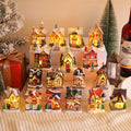 Wholesale New Year Cross-Border Resin Cabin Colorful Luminous Table Decorations Christmas Figurines & Toys