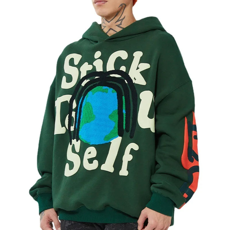 Wholesale Custom logo 3d Puff Printing Hoodies Pullover Cotton Unisex Hoodies Puff Print Hoodie Manufacturer