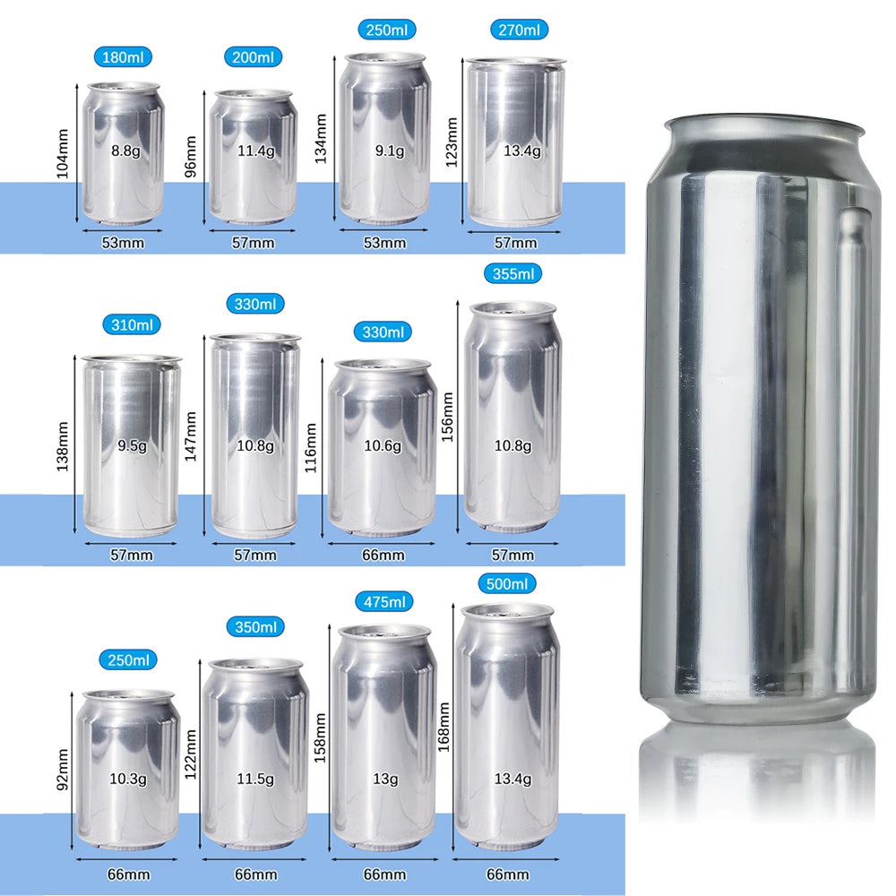 Personalized Custom Carbonated Drink Aluminum Beverage Drinking Milk Soda Beer Can with Easy Open Lids